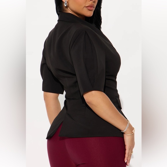 Fashion Nova Black Blazer Top - Picture 6 of 7
